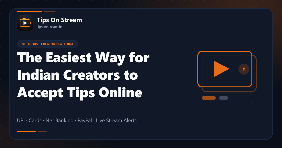Stream Tipping Examples Tips On Stream - UPI Tipping Platform for Indian Creators